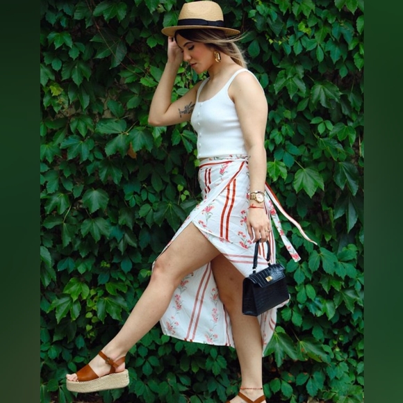 Just Fab Hallie Espadrille Flatform Platform Sandals Cognac Tan 9 - Picture 4 of 12